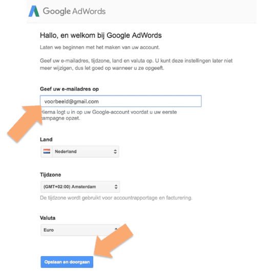 adwords zoekwoordplanner