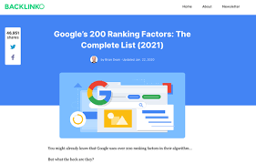 ranking in google