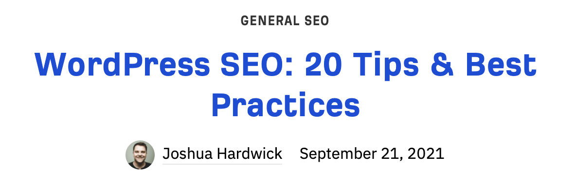 wordpress seo 2021