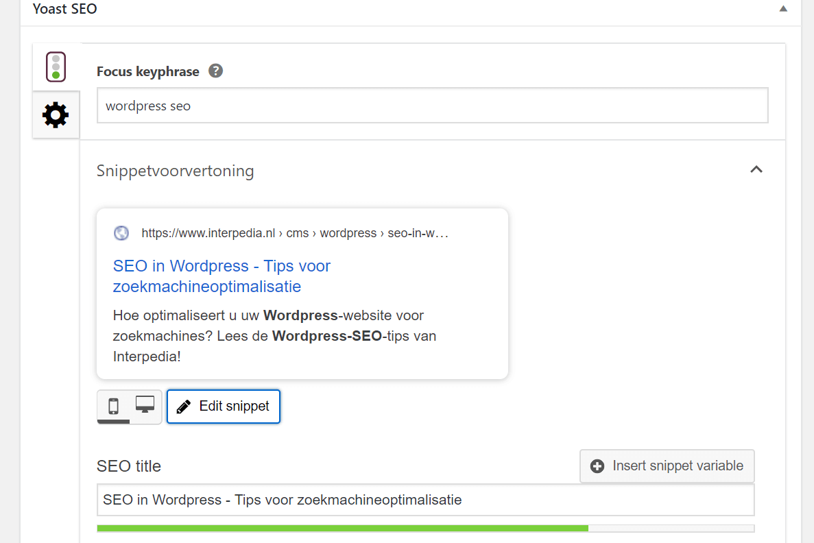 wordpress google seo