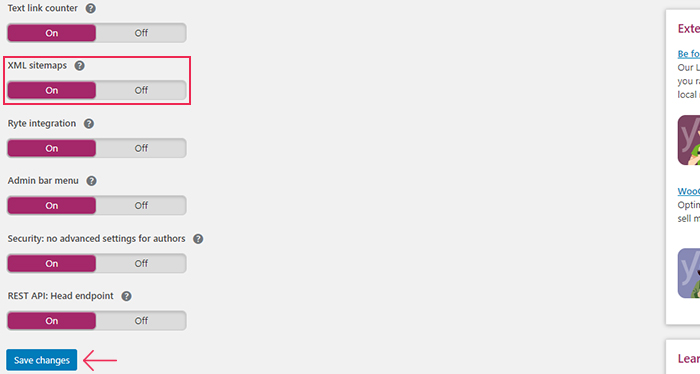 yoast seo wordpress sitemap