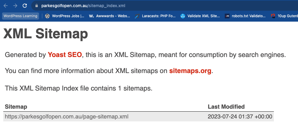 yoast xml sitemap