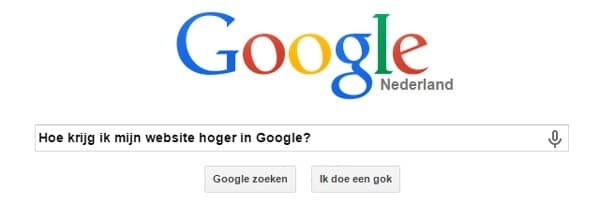 bedrijf hoger in google